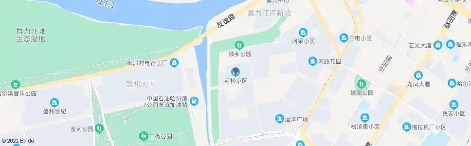 哈尔滨河松小区_公交站地图_哈尔滨公交_妙搜公交查询2024