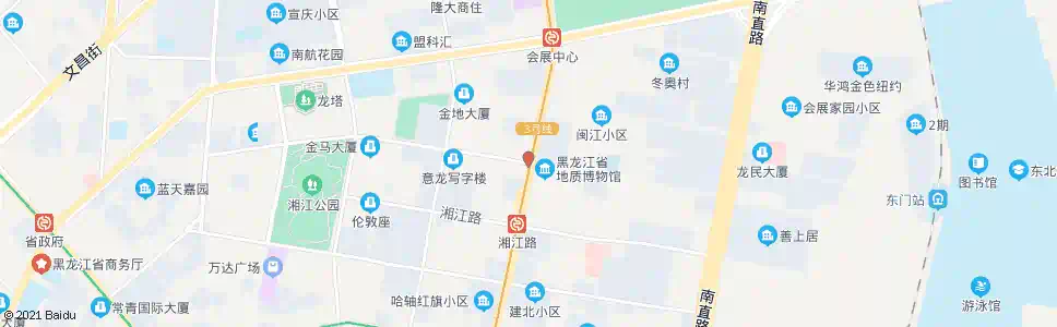 哈尔滨汉水路(红旗大街街口)_公交站地图_哈尔滨公交_妙搜公交查询2024