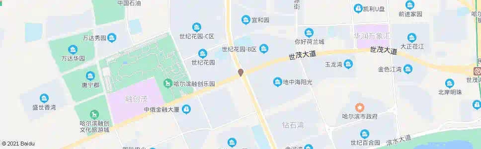 哈尔滨世茂大道与祥安南大街交口_公交站地图_哈尔滨公交_妙搜公交查询2024