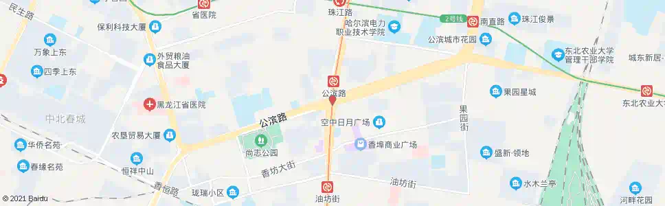 哈尔滨红旗大街(公滨路口)_公交站地图_哈尔滨公交_妙搜公交查询2024