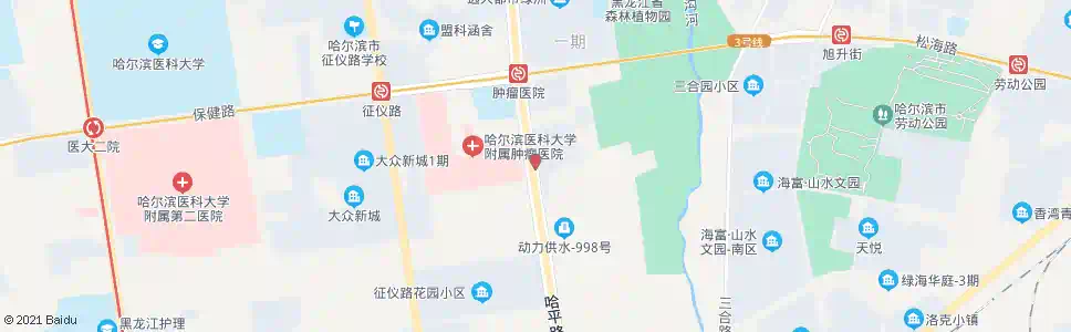 哈尔滨省肿瘤医院_公交站地图_哈尔滨公交_妙搜公交查询2024