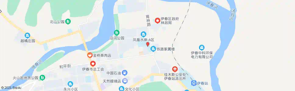 伊春二中_公交站地图_伊春公交_妙搜公交查询2024