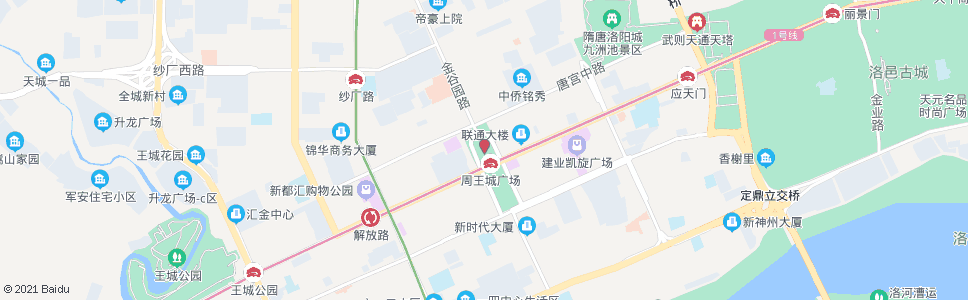 洛阳王城广场_公交站地图_洛阳公交_妙搜公交查询2024