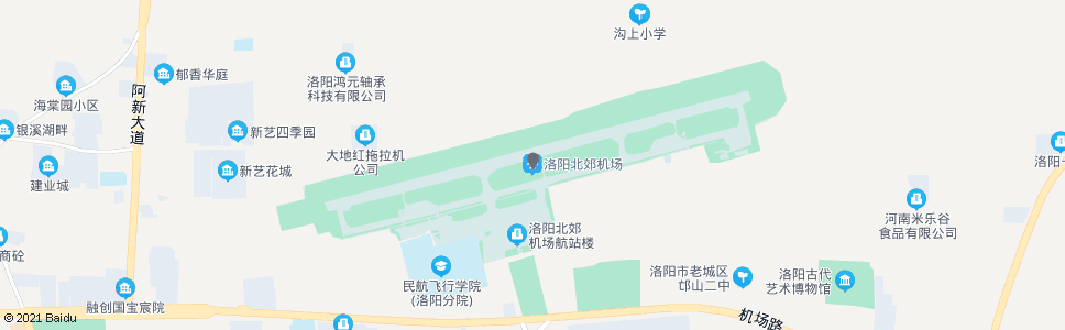 洛阳飞机场开发区_公交站地图_洛阳公交_妙搜公交查询2024