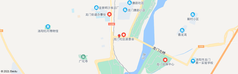 洛阳龙门北桥西_公交站地图_洛阳公交_妙搜公交查询2024