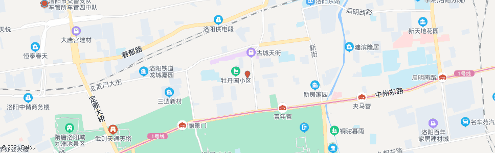 洛阳丹尼斯北大街店(北大街莲花寺街口)_公交站地图_洛阳公交_妙搜公交查询2024