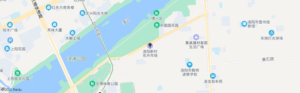 洛阳新村花卉市场_公交站地图_洛阳公交_妙搜公交查询2024