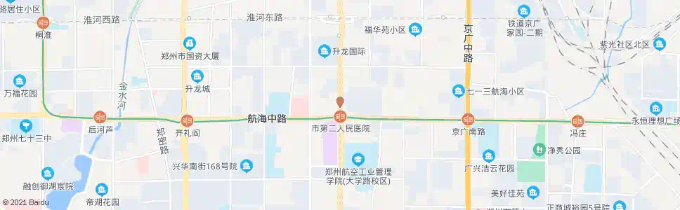 郑州航海路大学路_公交站地图_郑州公交_妙搜公交查询2024