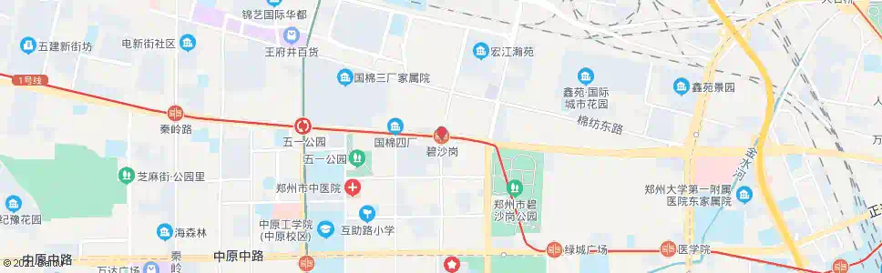 郑州碧沙岗_公交站地图_郑州公交_妙搜公交查询2024