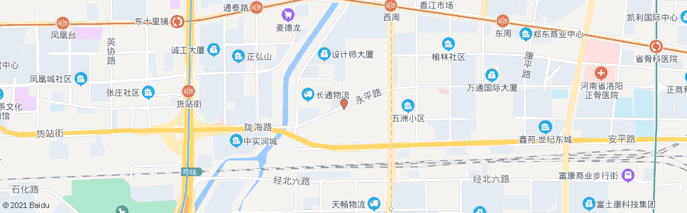 郑州永平路西刘街_公交站地图_郑州公交_妙搜公交查询2024