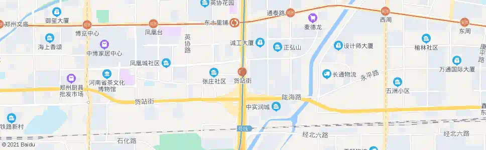 郑州中州大道货站街站_公交站地图_郑州公交_妙搜公交查询2024