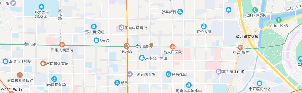 郑州黄河路政七街站_公交站地图_郑州公交_妙搜公交查询2024