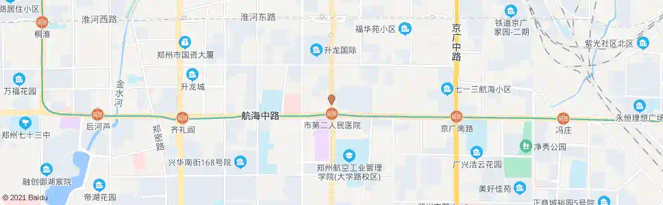 郑州大学路航海路站_公交站地图_郑州公交_妙搜公交查询2024