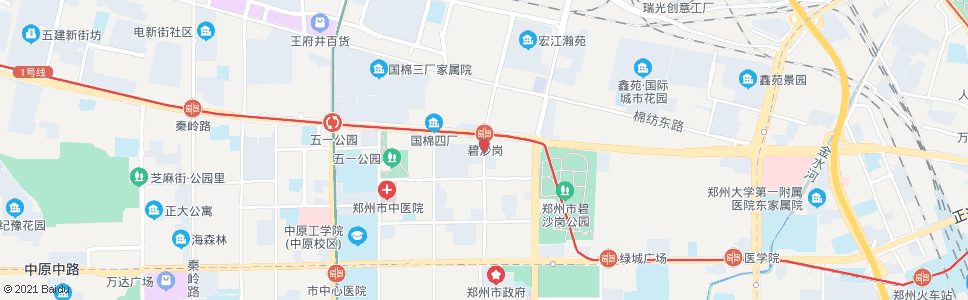 郑州百花路建设路_公交站地图_郑州公交_妙搜公交查询2024