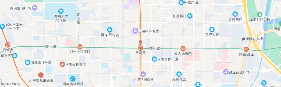 郑州花园路黄河路站_公交站地图_郑州公交_妙搜公交查询2024