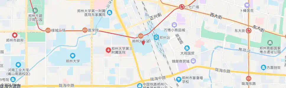 郑州火车站西广场站_公交站地图_郑州公交_妙搜公交查询2024