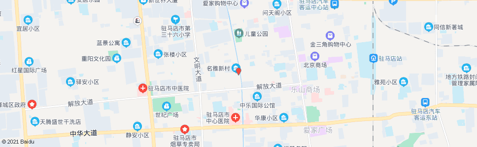 驻马店电力医院路口_公交站地图_驻马店公交_妙搜公交查询2024