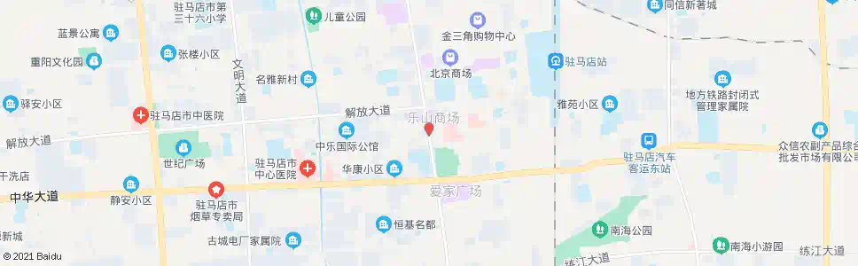 驻马店乐山商场东门_公交站地图_驻马店公交_妙搜公交查询2024