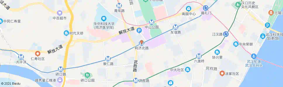 武汉利济北路_公交站地图_武汉公交_妙搜公交查询2024