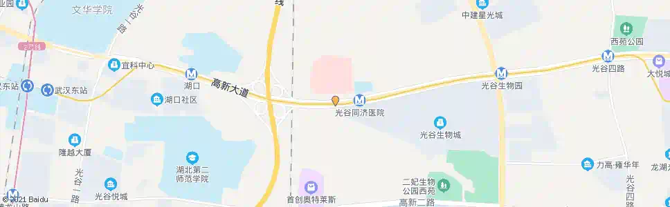 武汉高新大道光谷同济医院_公交站地图_武汉公交_妙搜公交查询2024