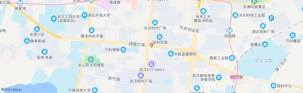 武汉高新大道关山_公交站地图_武汉公交_妙搜公交查询2024