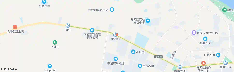 武汉蔡甸大街新庙村_公交站地图_武汉公交_妙搜公交查询2024