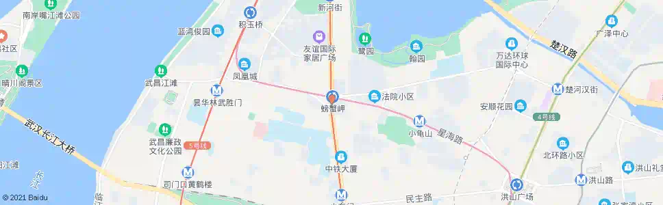 武汉螃蟹岬站_公交站地图_武汉公交_妙搜公交查询2024