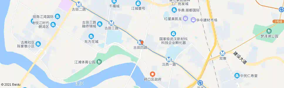 武汉解放大道古田四路_公交站地图_武汉公交_妙搜公交查询2024