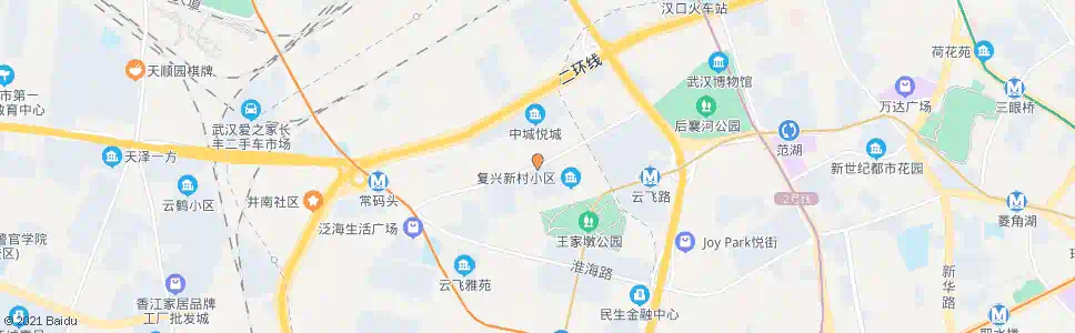 武汉振兴路复兴村小区_公交站地图_武汉公交_妙搜公交查询2024