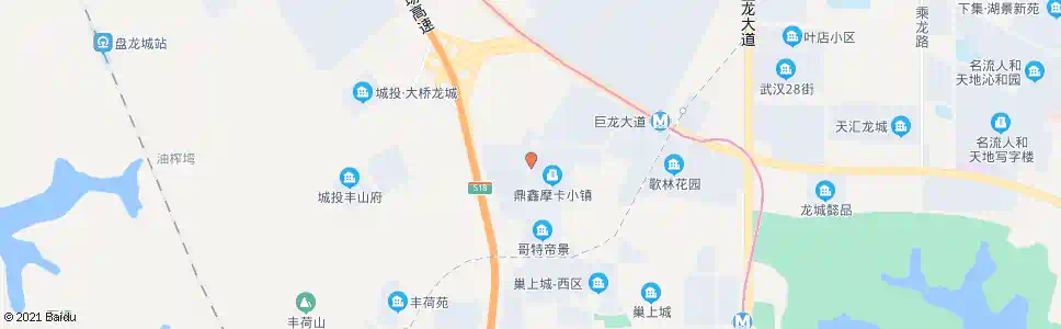 武汉露甲山路盘龙新天地_公交站地图_武汉公交_妙搜公交查询2024