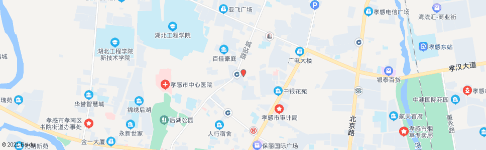 孝感建设路市场_公交站地图_孝感公交_妙搜公交查询2024