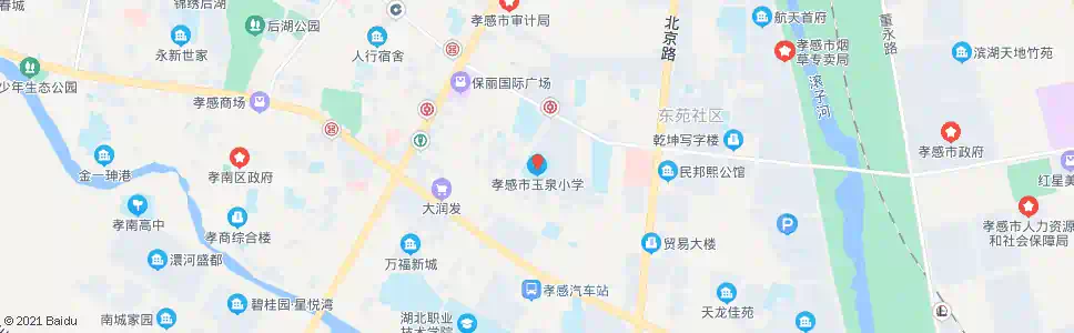 孝感玉泉小学_公交站地图_孝感公交_妙搜公交查询2024