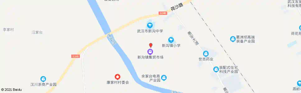 孝感荷新路市场街_公交站地图_孝感公交_妙搜公交查询2024