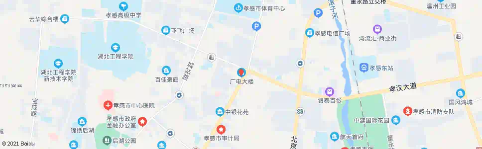 孝感电视台_公交站地图_孝感公交_妙搜公交查询2024