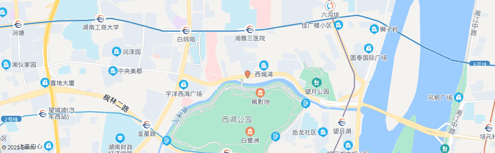 长沙西湖公园北_公交站地图_长沙公交_妙搜公交查询2024