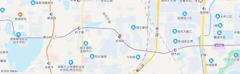 长沙赤岗岭_公交站地图_长沙公交_妙搜公交查询2024