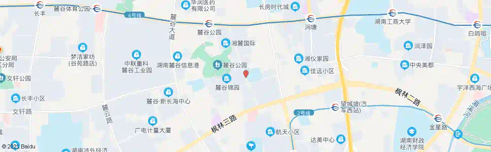 长沙麓枫路咸嘉湖西路口_公交站地图_长沙公交_妙搜公交查询2024