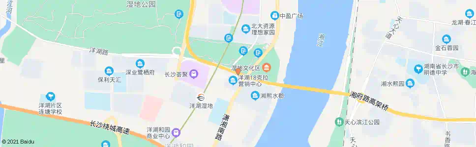 长沙湘府路大桥西_公交站地图_长沙公交_妙搜公交查询2024