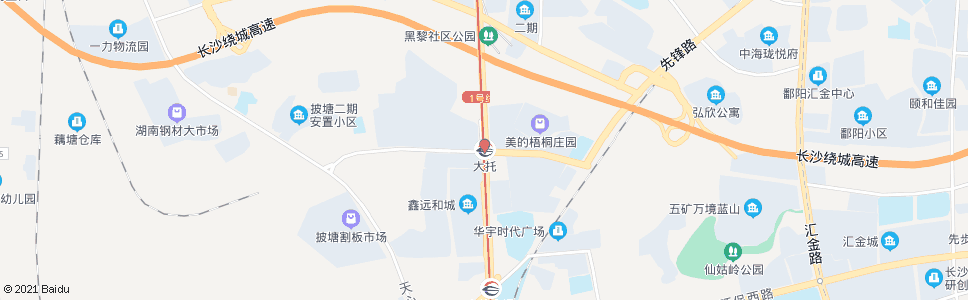 长沙大托站_公交站地图_长沙公交_妙搜公交查询2024