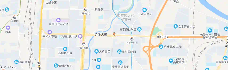 长沙大桥东_公交站地图_长沙公交_妙搜公交查询2024