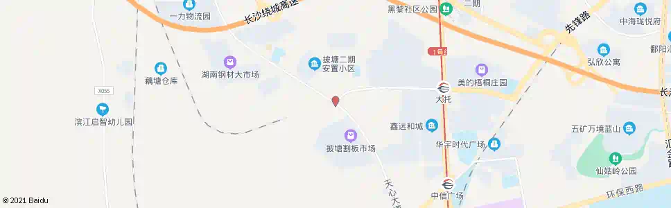 长沙马家冲_公交站地图_长沙公交_妙搜公交查询2024