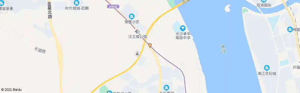 长沙三汊矶大桥西_公交站地图_长沙公交_妙搜公交查询2024