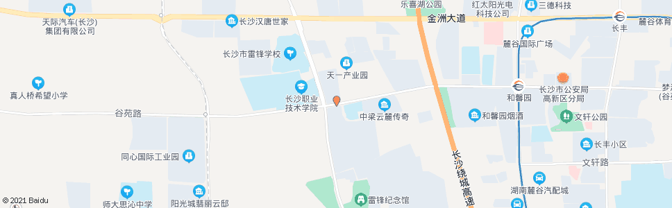 长沙谷苑路雷高路口_公交站地图_长沙公交_妙搜公交查询2024