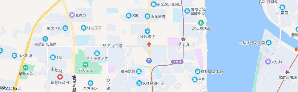 长沙银杉路茶子山路口_公交站地图_长沙公交_妙搜公交查询2024