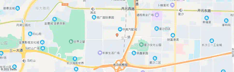 长沙二手车市场_公交站地图_长沙公交_妙搜公交查询2024