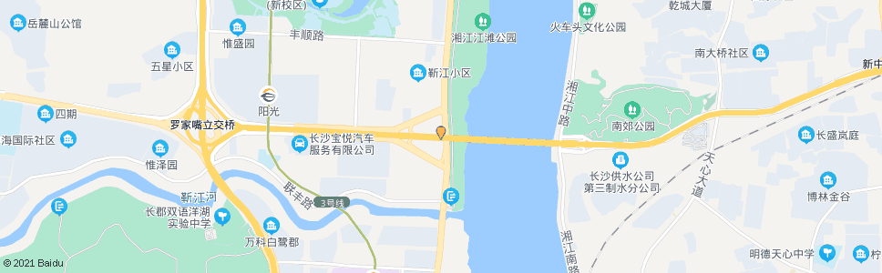 长沙猴子石大桥西_公交站地图_长沙公交_妙搜公交查询2024