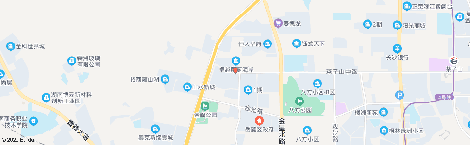 长沙茶子山路谷丰路口_公交站地图_长沙公交_妙搜公交查询2024
