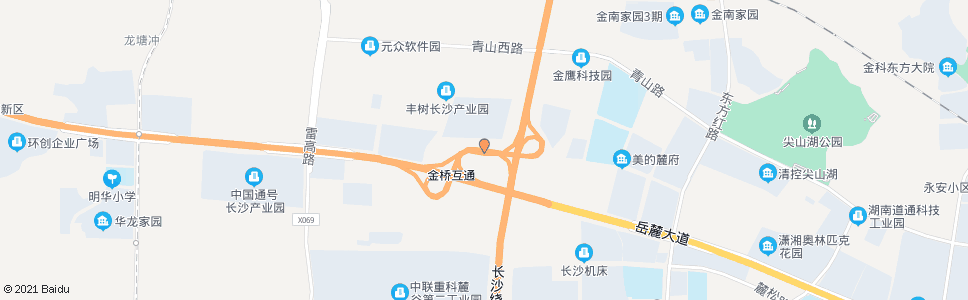 长沙金桥_公交站地图_长沙公交_妙搜公交查询2024