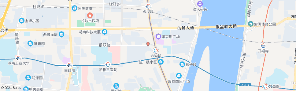 长沙银双路银盆路口_公交站地图_长沙公交_妙搜公交查询2024