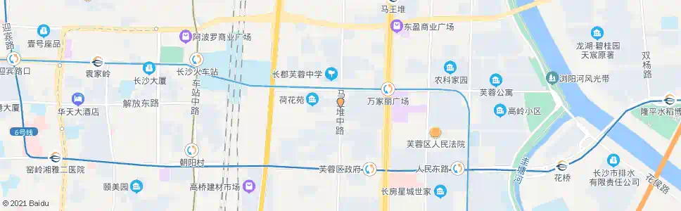 长沙荷花路口_公交站地图_长沙公交_妙搜公交查询2024